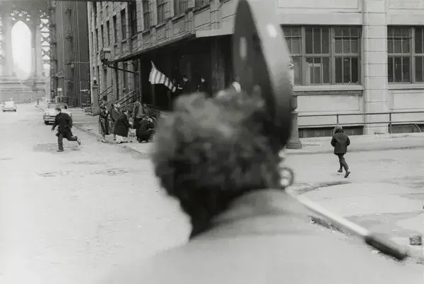 Robert Frank, shown from behind, making “Pull My Daisy” 1959, Album: Robert Frank and «The Americans»