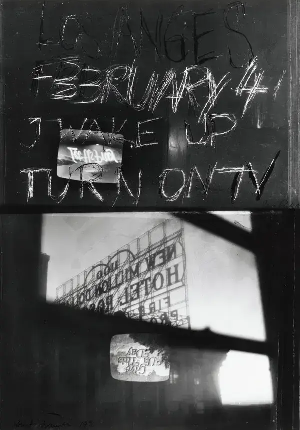 Robert Frank, “Los Angeles — February 4th— I Wake Up — Turn On TV” 1979, Album: Robert Frank and «The Americans»