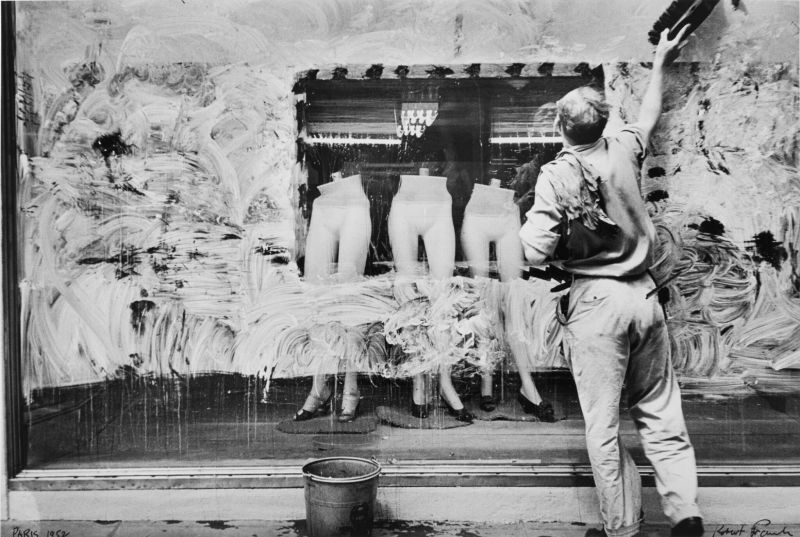 'Paris' (Window Cleaner) Lot Sold  12,700 USD, Album: «On the Road» by Robert Frank from the Collection of Arthur S. Penn