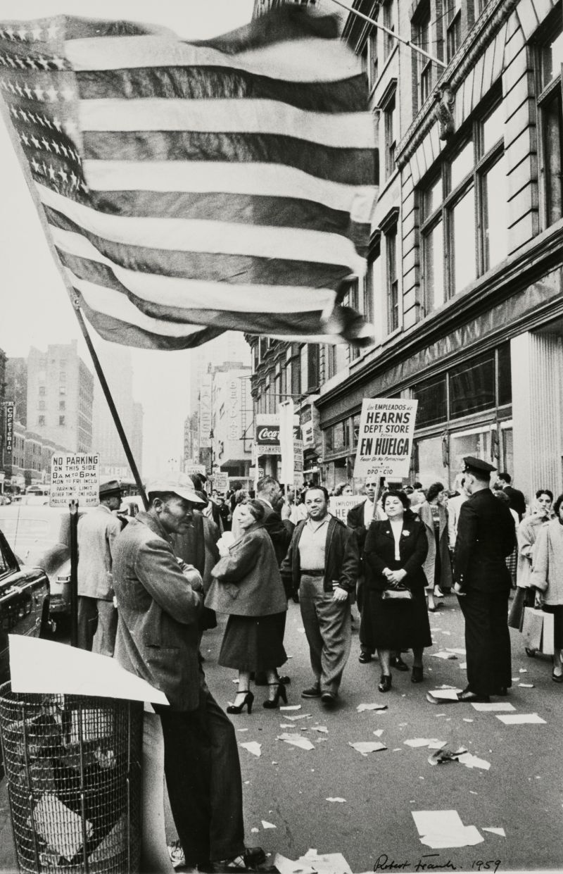 Striking Worker (Hearns Department Store) Lot Sold  10,795 USD, Album: «On the Road» by Robert Frank from the Collection of Arthur S. Penn