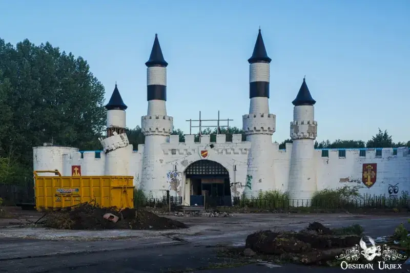 Camelot Theme Park is an abandoned amusement park in Lancashire, England. The park was themed around medieval knights, dragons and the legend of Camelot Camelot Theme Park is an abandoned amusement park in Lancashire, England. The park was themed around medieval knights, dragons and the legend of Camelot