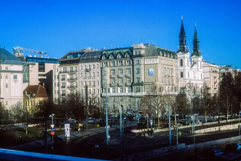 Budapest, Hungary — View from Erzsébet Bridge — photo captured with LS-5000
