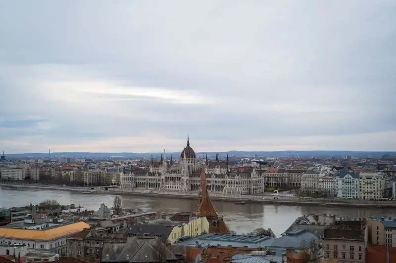 Budapest, Hungary — View on Hungarian Parliament Building