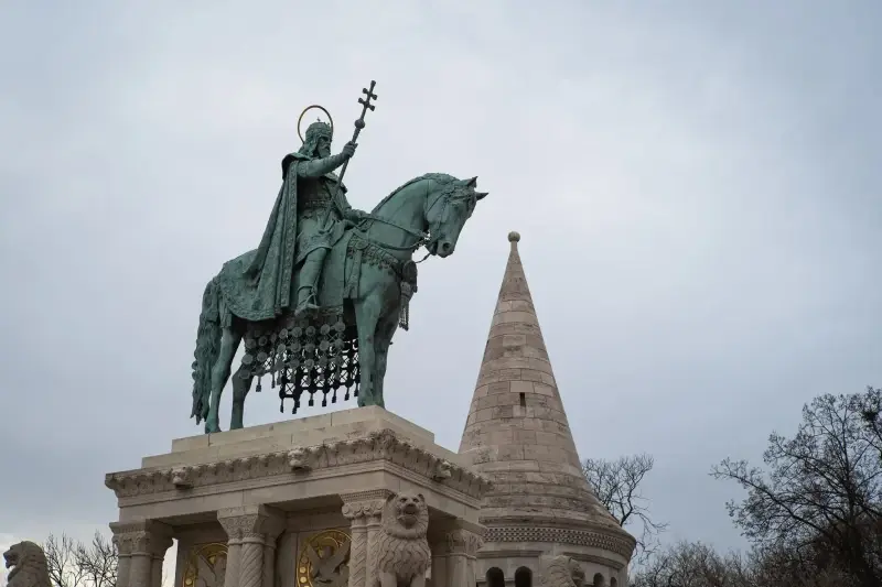 Budapest, Hungary — Statue of St. Stephen I