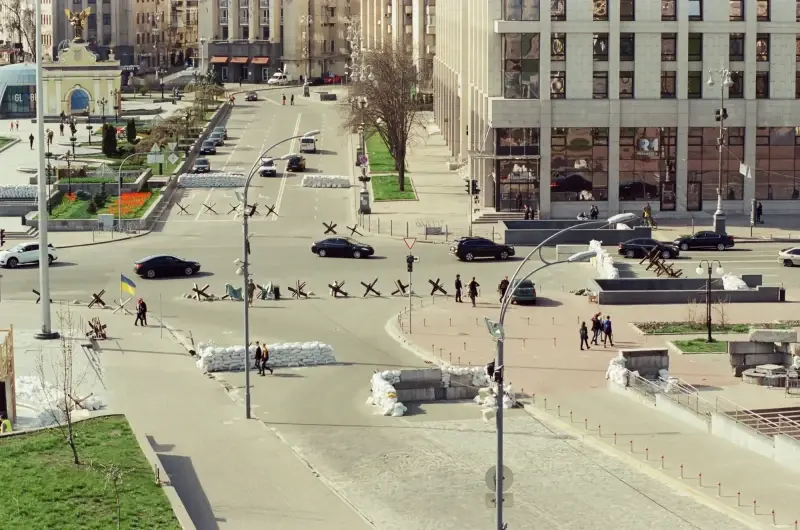 Kyiv City, Ukraine — Khreshchatyk street war photo
